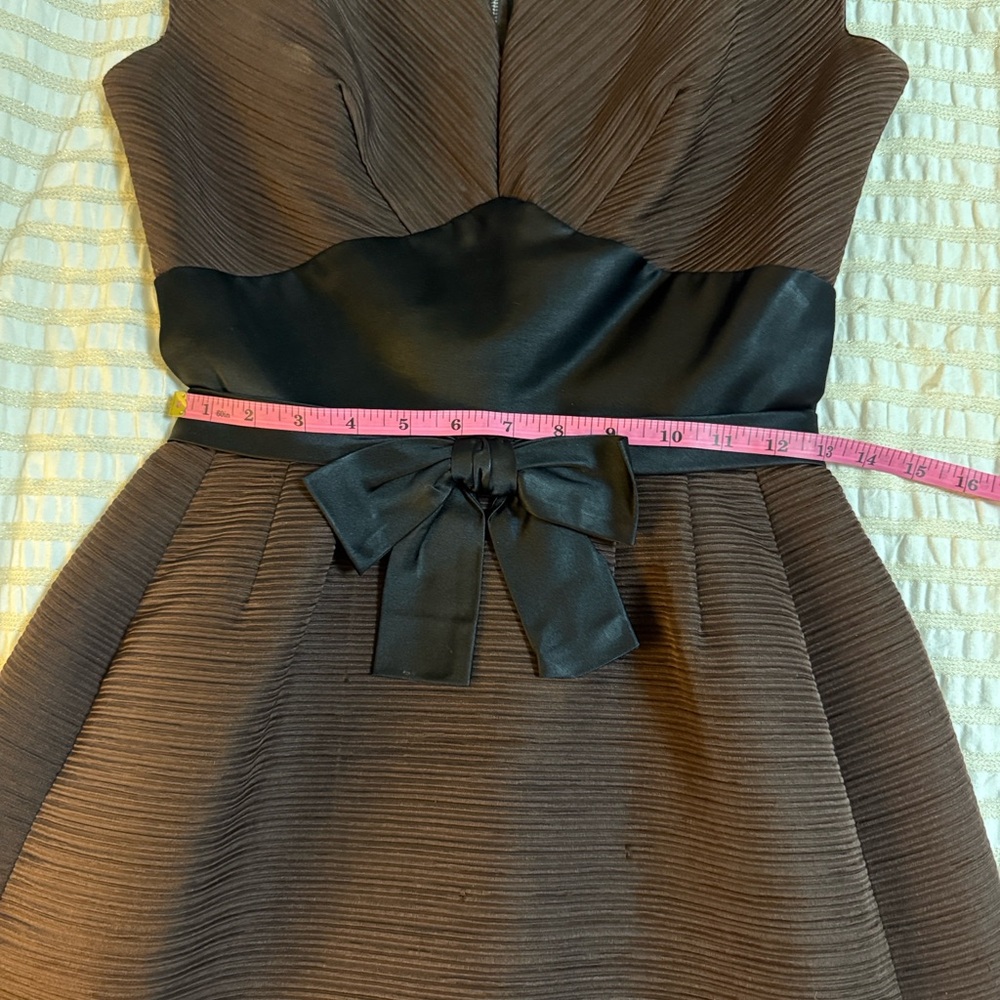 Adele Simpson Vintage Elegant Brown Sleeveless Dr… - image 4
